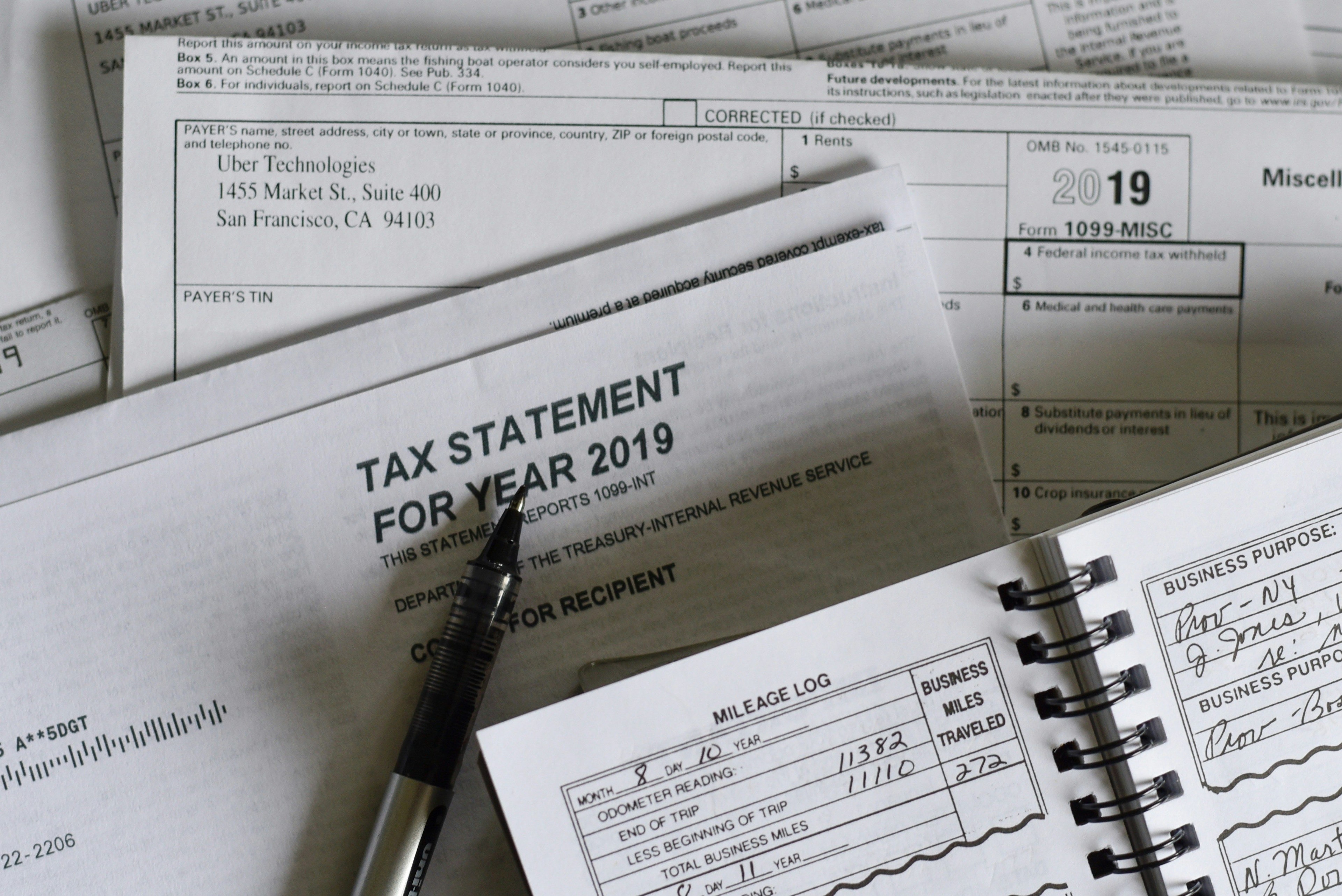 Tax return statement documents